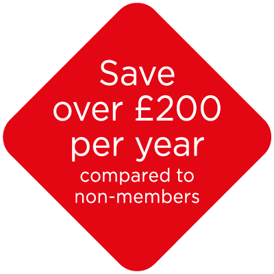 Save over £200 per year - compared to non-members